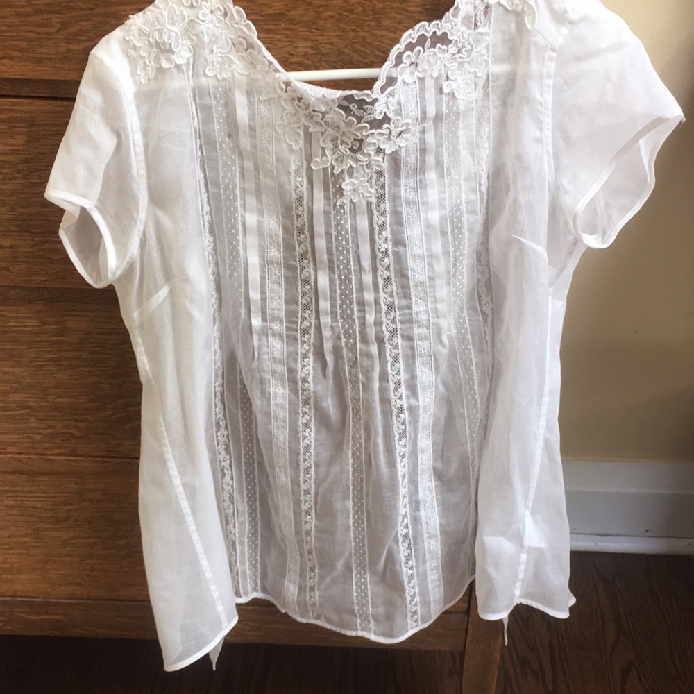 White Lace Ermanno Scervino Designer Top